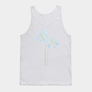 blue African lily watercolor Tank Top